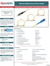 Simplex Patch Cables Data Sheet