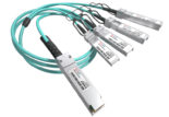 100G QSFP28 to 4xSFP28 Breakout Active Optical Cables (AOC) Plenum - 20m