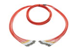 Multimode Plenum Armored Breakout Fiber Cable 12 Strand LC-LC Connectors